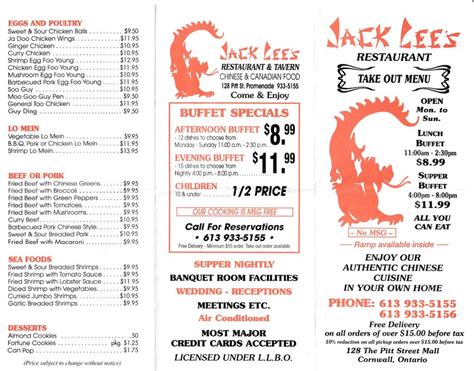 jacklees menu|Online Menu of Jack Lee's Tavern Restaurant Restaurant, .